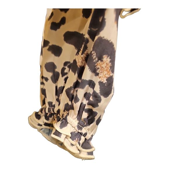 WAYWARD FANCIES by ESHAKTI Leopard Ruffle Peasant Top - Size 4X (28W) - Picture 5 of 7